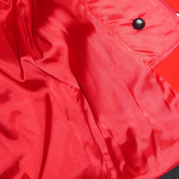 VINTAGE MACKINTOSH VESTCOAT-WOOL-DEEP GREY AND RED-SIZ 6-MADE I N USA - Picture 9 of 9